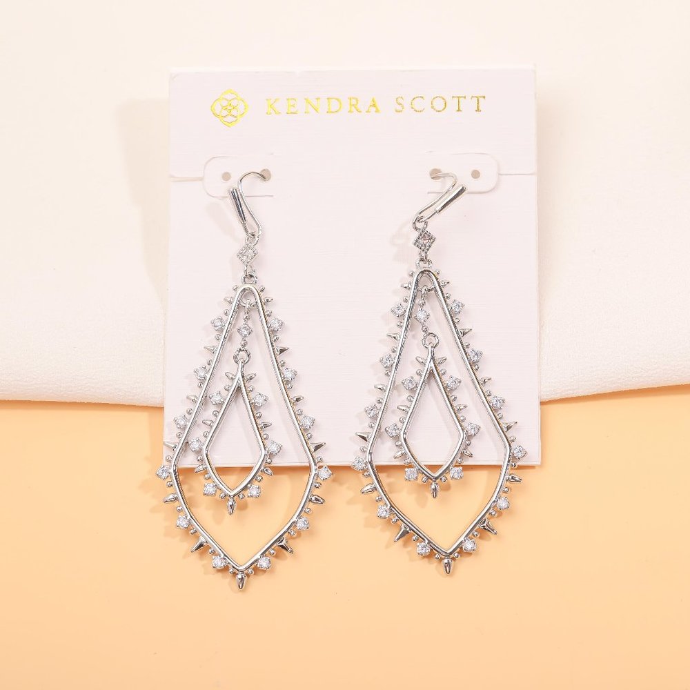 NEW Kendra Scott Alice Silver Drop Earrings